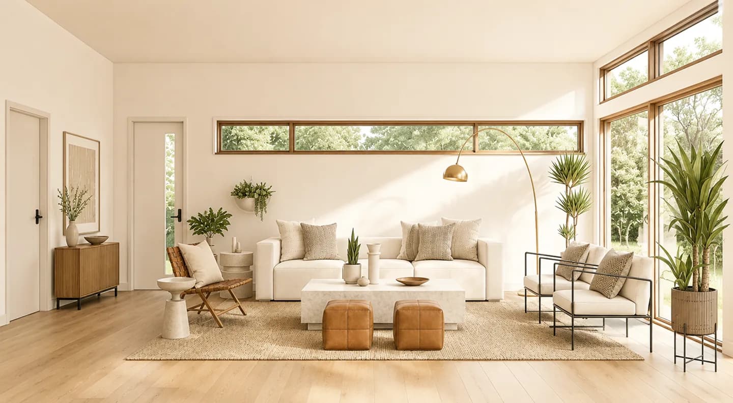 Interior render — colorized