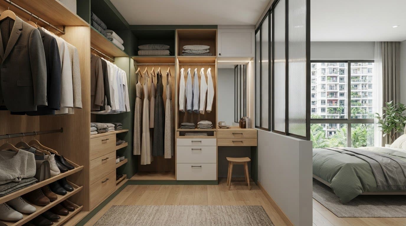 Walk-In Wardrobe Design for HDB: Practical Layouts and Inspiration